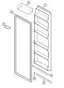 FRESH FOOD INNER DOOR Diagram and Parts List for ASD2120DRQ  Admiral Refrigerator