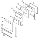 DOOR Diagram and Parts List for CEP3540AAA  Magic Chef Range