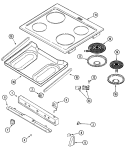 TOP ASSEMBLY Diagram and Parts List for CES1110AAH  Magic Chef Range