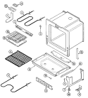 OVEN / BASE Diagram and Parts List for CES1110AAH  Magic Chef Range