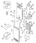 FREEZER COMPARTMENT (BISQUE) Diagram and Parts List for CS23B6DQ  Crosley Refrigerator