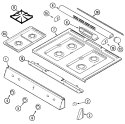 TOP ASSEMBLY (ADH, ADL) Diagram and Parts List for CGS1230ADH  Magic Chef Range