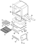 OVEN / BASE Diagram and Parts List for CGS1230ADT  Magic Chef Range