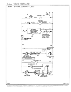 Wiring Infor/19 Cu. Ft. Top Mount Diagram and Parts List for HMG191490  Admiral Refrigerator
