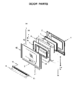 Door parts Diagram and Parts List for MGR6600FW2  Maytag Range