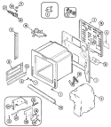BODY Diagram and Parts List for MEP5770AAW  Maytag Range