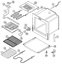 OVEN / BASE Diagram and Parts List for MEP5770AAW  Maytag Range