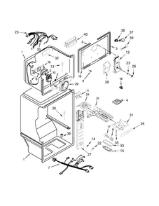 Liner Parts Diagram and Parts List for MRT711SMFZ00  Maytag Refrigerator