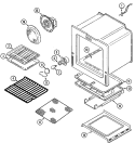 OVEN / BASE Diagram and Parts List for JGW9130ADW  Jenn-Air Wall Oven