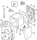 BODY Diagram and Parts List for MES5870AAC  Maytag Range