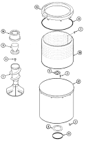 Part Location Diagram of 22002741 Whirlpool SPINNER AS