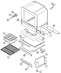 OVEN / BASE Diagram and Parts List for CGS1740ADT  Magic Chef Range