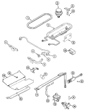 GAS CONTROLS Diagram and Parts List for CGS1740ADT  Magic Chef Range