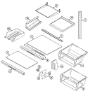 SHELVES & ACCESSORIES Diagram and Parts List for RS23D011  Hoover Refrigerator