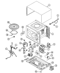 CABINET - BASE - CAVITY Diagram and Parts List for JMC7010ADB  Jenn-Air Microwave