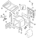 BODY Diagram and Parts List for CGS3760ADB  Magic Chef Range