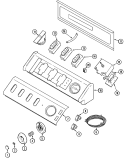 CONTROL PANEL Diagram and Parts List for MAV8057AWW  Maytag Washer