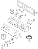 CONTROL PANEL Diagram and Parts List for MAV5057AWW  Maytag Washer