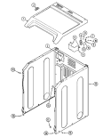 CABINET Diagram and Parts List for MDG8757AWQ  Maytag Dryer