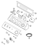 CONTROL PANEL Diagram and Parts List for MDE7057AYQ  Maytag Dryer