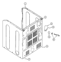 CABINET - REAR Diagram and Parts List for MDE5000AZW  Maytag Dryer