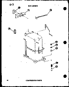 Compressor Parts Diagram and Parts List for 619-3P P54720-45R Amana Air Conditioner