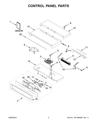 Control Panel Parts Diagram and Parts List for JJW2430DP03  Maytag Wall Oven