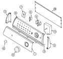 CONTROL PANEL Diagram and Parts List for PYE2300AZW  Maytag Dryer