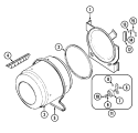 TUMBLER Diagram and Parts List for CDE6000A  Crosley Dryer