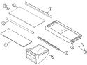 SHELVES & ACCESSORIES Diagram and Parts List for GT1913PXFQ  Crosley Refrigerator