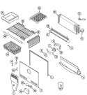 FREEZER COMPARTMENT Diagram and Parts List for MTB1955DRW  Maytag Refrigerator