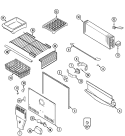 FREEZER COMPARTMENT (BISQUE) Diagram and Parts List for MTB1955DRQ  Maytag Refrigerator