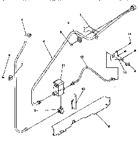 Gas Supply Diagram and Parts List for ARG7600L-P1141298NL  Amana Range