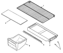 SHELVES & ACCESSORIES Diagram and Parts List for CTN1911DEW  Magic Chef Refrigerator