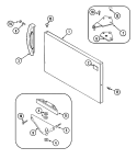 FREEZER OUTER DOOR Diagram and Parts List for CT15F4W  Crosley Refrigerator