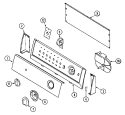 CONTROL PANEL Diagram and Parts List for CW5000W  Crosley Washer