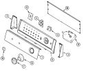 CONTROL PANEL Diagram and Parts List for CAV2000AWQ  Magic Chef Washer