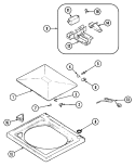 TOP Diagram and Parts List for CAV2000AWQ  Magic Chef Washer