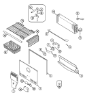 FREEZER COMPARTMENT (BISQUE) Diagram and Parts List for MTF1955DRQ  Maytag Refrigerator