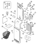 FREEZER COMPARTMENT Diagram and Parts List for ARS2760BW  Amana Refrigerator