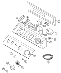 CONTROL PANEL Diagram and Parts List for MDG4000AXQ  Maytag Dryer