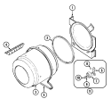 TUMBLER CDE / CDG6000Q Diagram and Parts List for CDE6000Q  Crosley Dryer