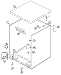 CABINET Diagram and Parts List for PYE2000GGE  Maytag Dryer