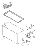 CABINET Diagram and Parts List for AFC0703BW  Amana Freezer