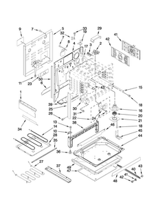 Chassis Parts Diagram and Parts List for JES8860CAB00  Jenn-Air Range