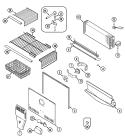 FREEZER COMPARTMENT Diagram and Parts List for MTF2455DRW  Maytag Refrigerator