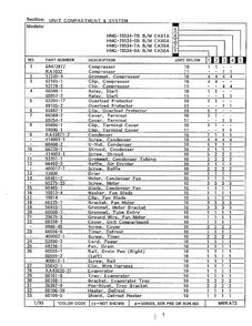 Unit Compartment And System Page 2 Diagram and Parts List for 19534-0A  Admiral Refrigerator