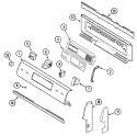 CONTROL PANEL Diagram and Parts List for MER6870ACW  Maytag Range
