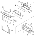 DOOR (UPPER) Diagram and Parts List for MER6550AAW  Maytag Range