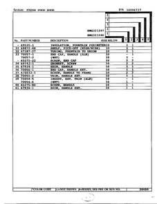 Fresh Food Door Page 3 Diagram and Parts List for 321240  Admiral Refrigerator
